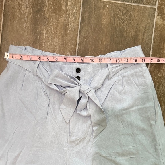 Pink Lily Soft light blue High Waist Bow Shorts - Picture 6 of 10